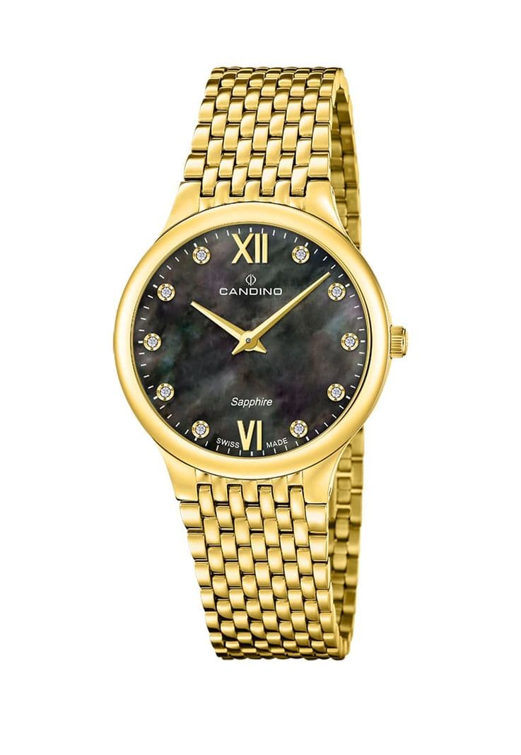 Reloj C4791/4 Candino Swiss Negro Mujer Candino 1947 Dorado