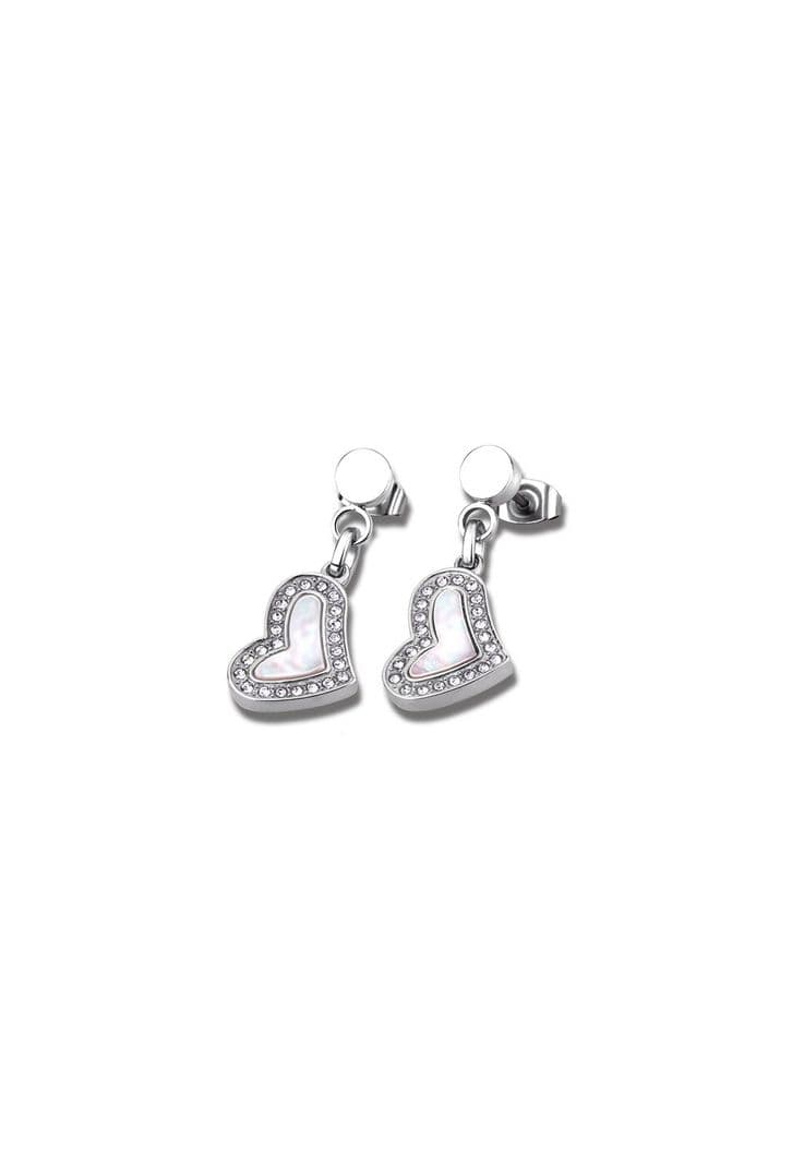 Aros Ls1670-4/1 Lotus Style Mujer Womans Heart Plateado Metalico