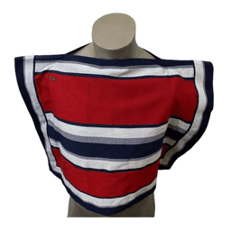 Manta Poncho De Huaso Cueca Adulto-Juvenil 67x100cm Azul M-L