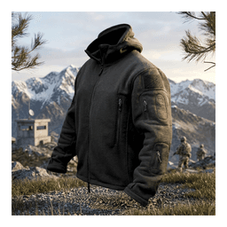 Polar Chaqueta Poleron Micropolar Tactico Invierno Negro XL