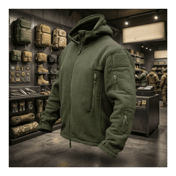 Polar Chaqueta Poleron Micropolar Tactico Invierno Verde M