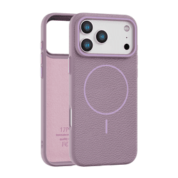 Carcasa Textura Cuero Para iPhone 17 Air Purpura