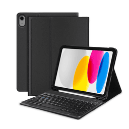 Carcasa Funda Con Teclado Compatible con iPad Air 4 5 ta generacion / Negro