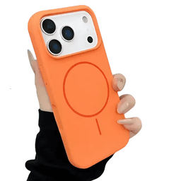 Carcasa Silicona Con Magsafe Iphone 17 Pro Max Naranjo