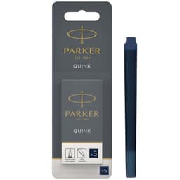 Cartucho de Tinta Parker Pluma Estandar x5 Azul Negro Azul Oscuro