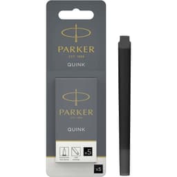 Cartucho de Tinta Parker Pluma Estandar x5 Negro