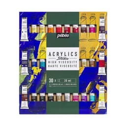Set 30 Acrilico Pebeo Studio Colores 20ml + Pincel