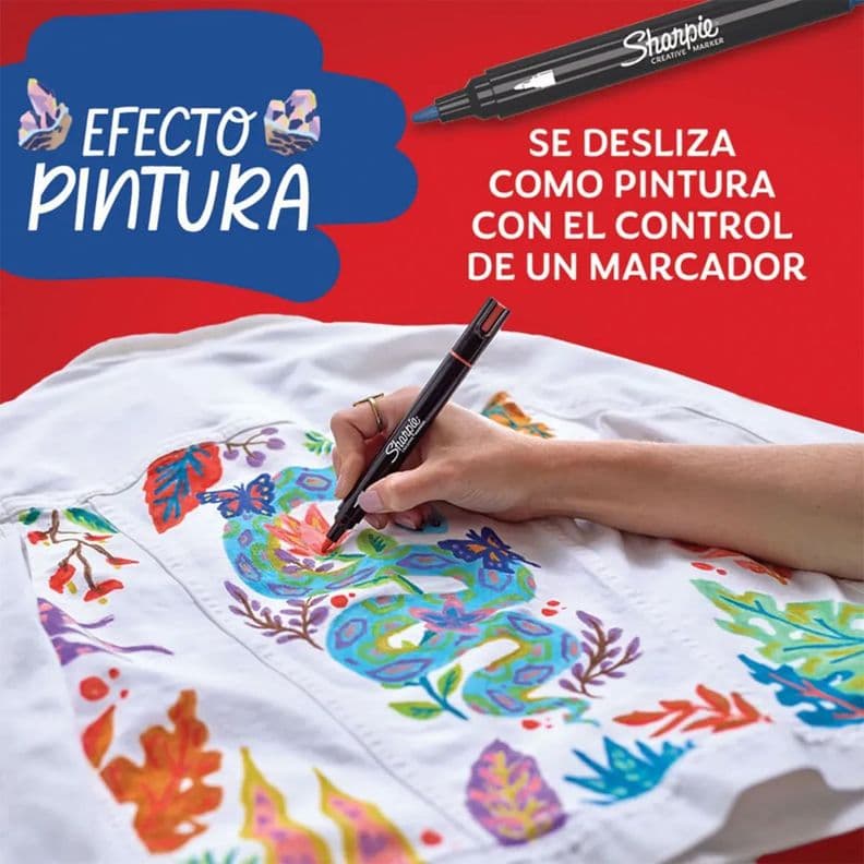 Set 12 Marcadores Sharpie Acrylic Punta Redonda Naturaleza