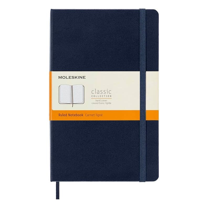Libreta Moleskine T. Dura Grande 13x21cm Lineas Azul Zafiro