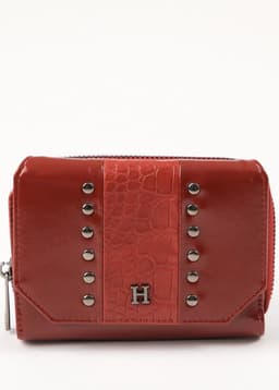 Billetera Chica Gema Burgundy Humana Burdeo