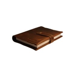 Cuaderno de cuero de 100 hojas pequeno Cafe
