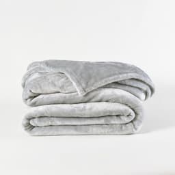Frazada Flannel basica 1.5 pl gris claro