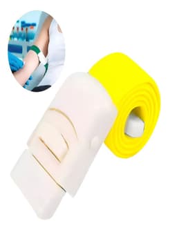 Torniquete Ligadura Elastico Con Hebilla Amarillo 12 Unid