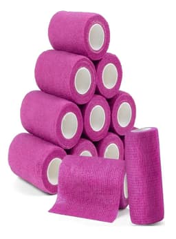 Pack X 12 Venda Coban Cinta Para Vendaje Deportes 10cmx4 5m Fucsia