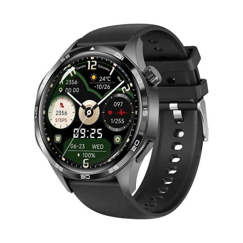 Smartwatch GT5 PRO Llamadas Bluetooth 5 Monitoreo Salud 300 mAh IP67 Negro