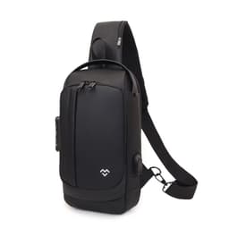 Bolso MOVAC Urban Trekker Mochila Bandolera De Pecho Antirrobo Hombre Puerto Carga USB Negro