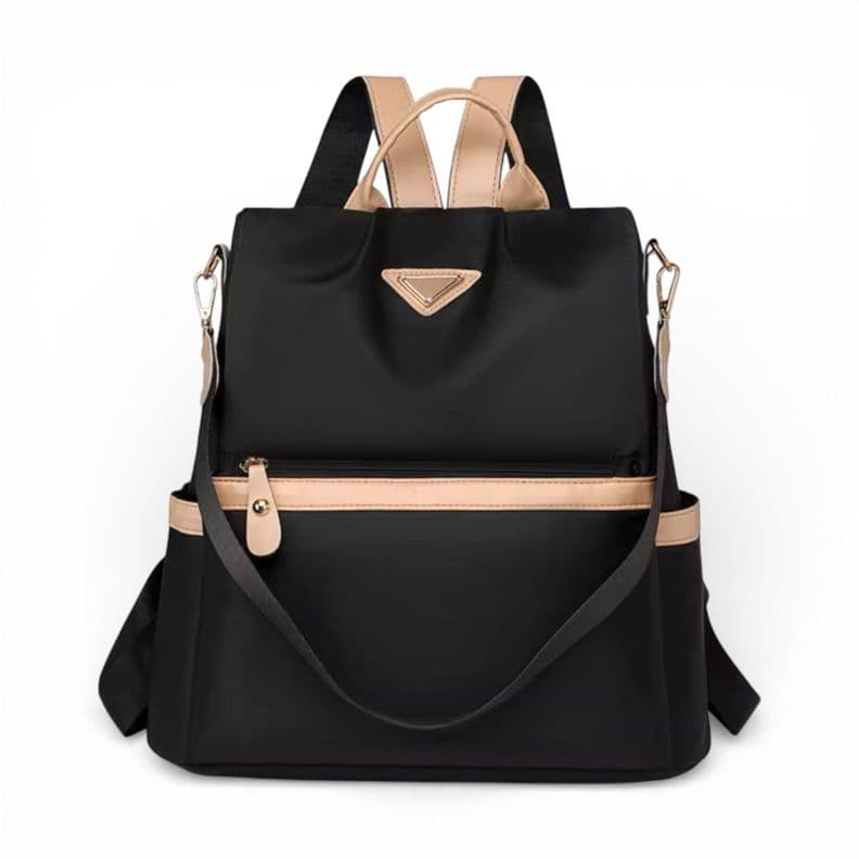 Mochila Antirrobo Mujer Oxford Impermeable con Bolsillo Trasero de Seguridad Negro