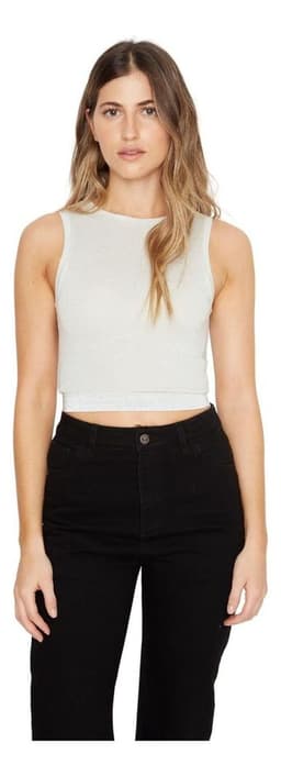Polera Fer Glitter Plateada Jacinta Tienda Blanco L