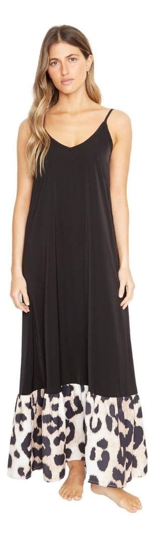 Vestido Libra Iii Negro Print Jacinta Tienda XXL