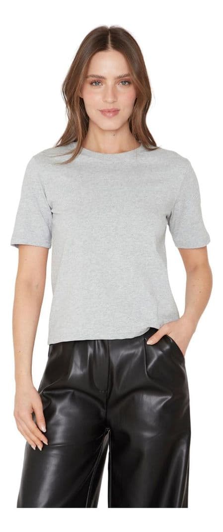 Polera Jacinta Gris Jacinta Tienda XXL