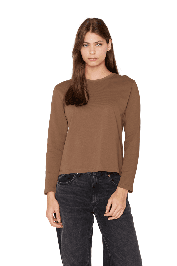 Polera Jacinta manga larga cafe Jacinta Tienda XL