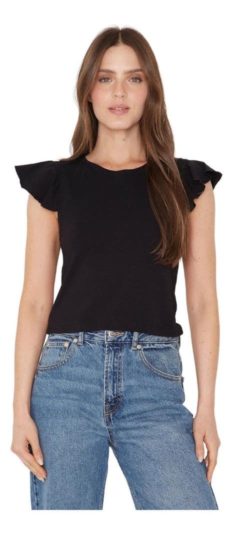 Polera Gracia Alitas Iii Negra Jacinta Tienda Negro XS