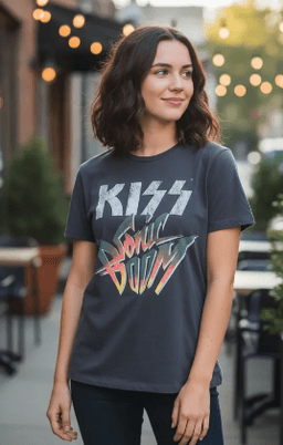 Polera Kiss talla XL Gris