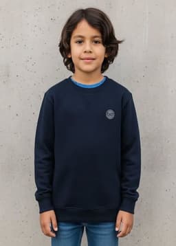 Poleron Spiderman Talla 8 Azul Marino interior franela