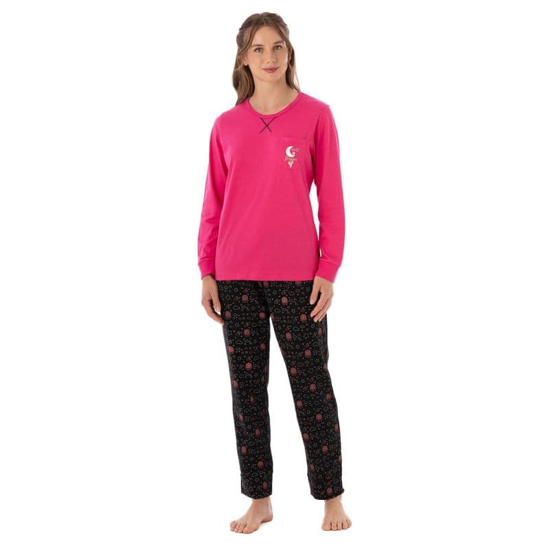 BECKIL COD 1783 PIJAMA ALGODON , PANTALON ESTAMPADO Fucsia XXL