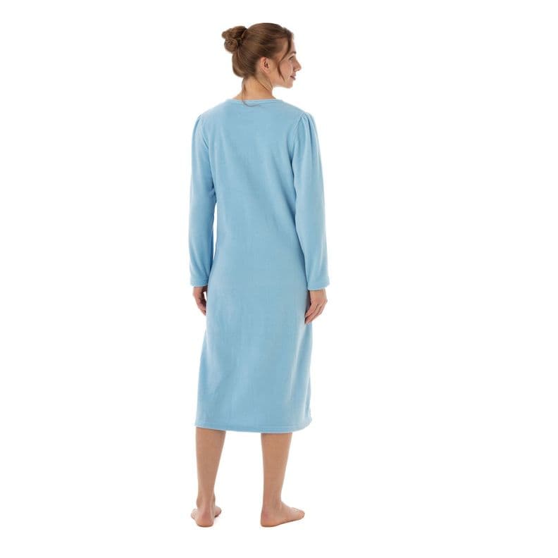 BECKIL COD 717 CAMISA DORMIR POLAR BORDADOS Celeste XL