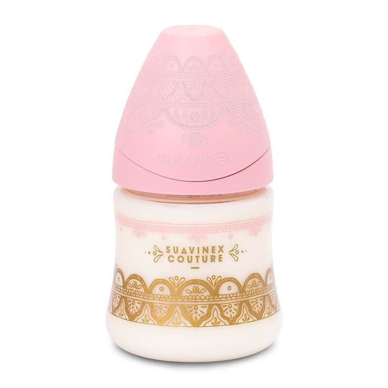 MAMADERA 150 ML PREMIUM TETINA REDONDA SILICONA ROSADA Rosado 0