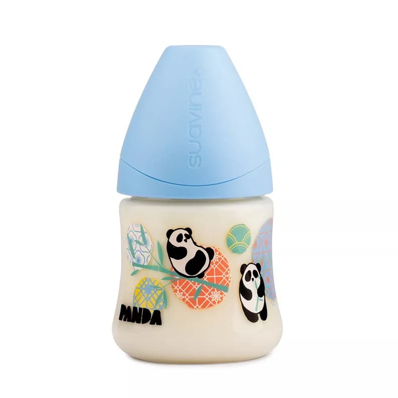 MAMADERA 150M ANATOMICO SILICONA PANDA AZUL 0
