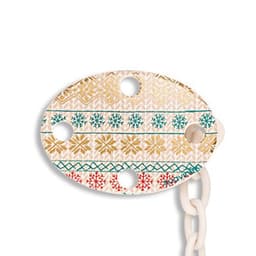 Broche Ovalado Navidad Blanco 0