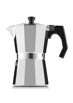 Cafetera Italiana Greca 450ml 9 Tazas Espresso Acero Inoxidable