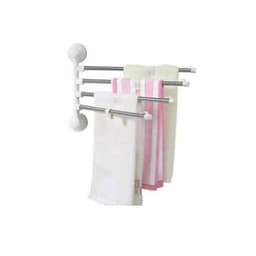 Colgador De Toalla 4 Brazos 180 Grados Bano Blanco