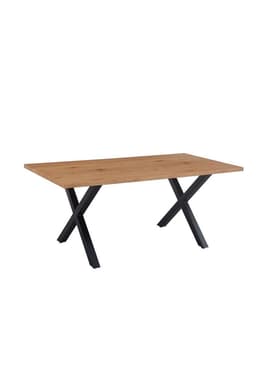 Mesa industrial Color Madera y Metal Cross 180x90 Cafe