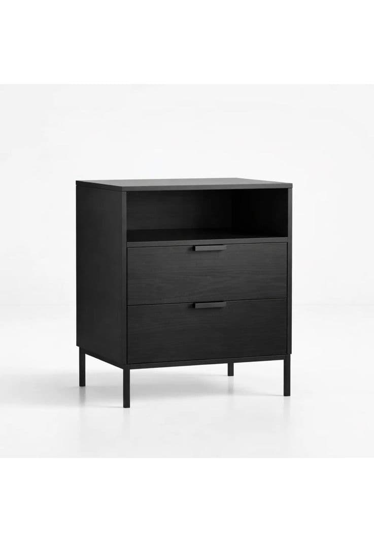 Velador Noir Loft Negro con Patas Metalicas