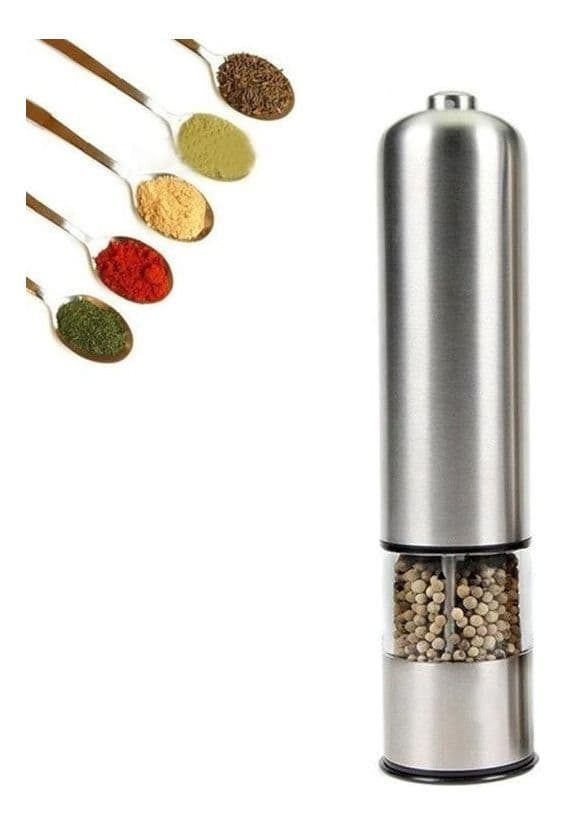 Pimentero Salero Molinillo Electrico Dispensador - Norplat Plateado Metalico