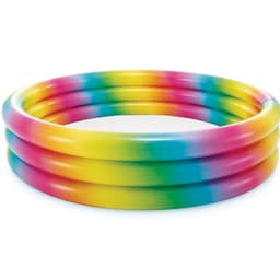 Piscina Infantil Inflable INTEX 3 Anillos Arcoiris 147 x 33 cm, 275L