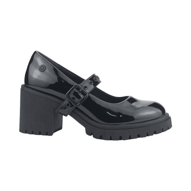 ZAPATOS CHALADA NEGRO CHAROL MUJER 1-JORDI-2 35