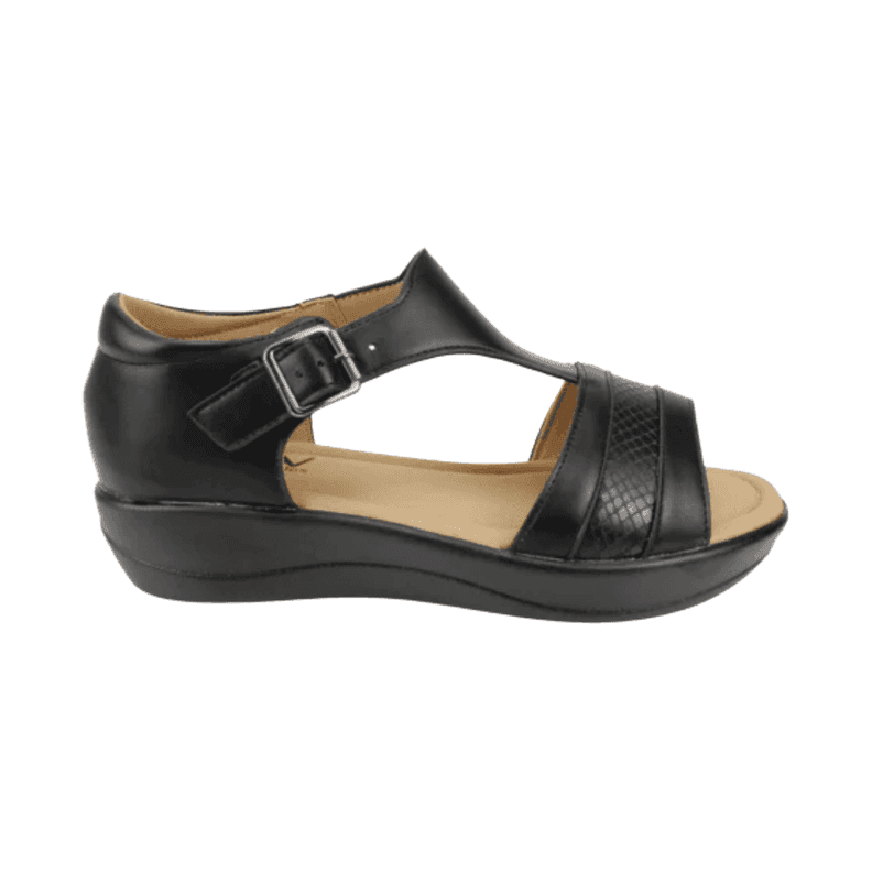 SANDALIAS NEW WALK REPTIL NEGRO MUJER | FQT296-90 38