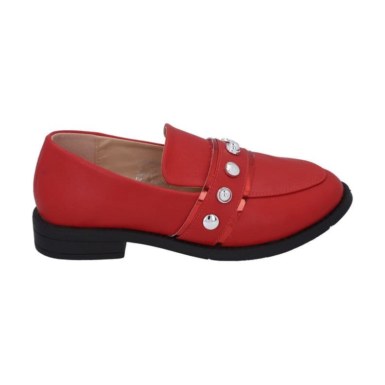 Zapato Mujer Rojo Lola 77 Police Negro 40