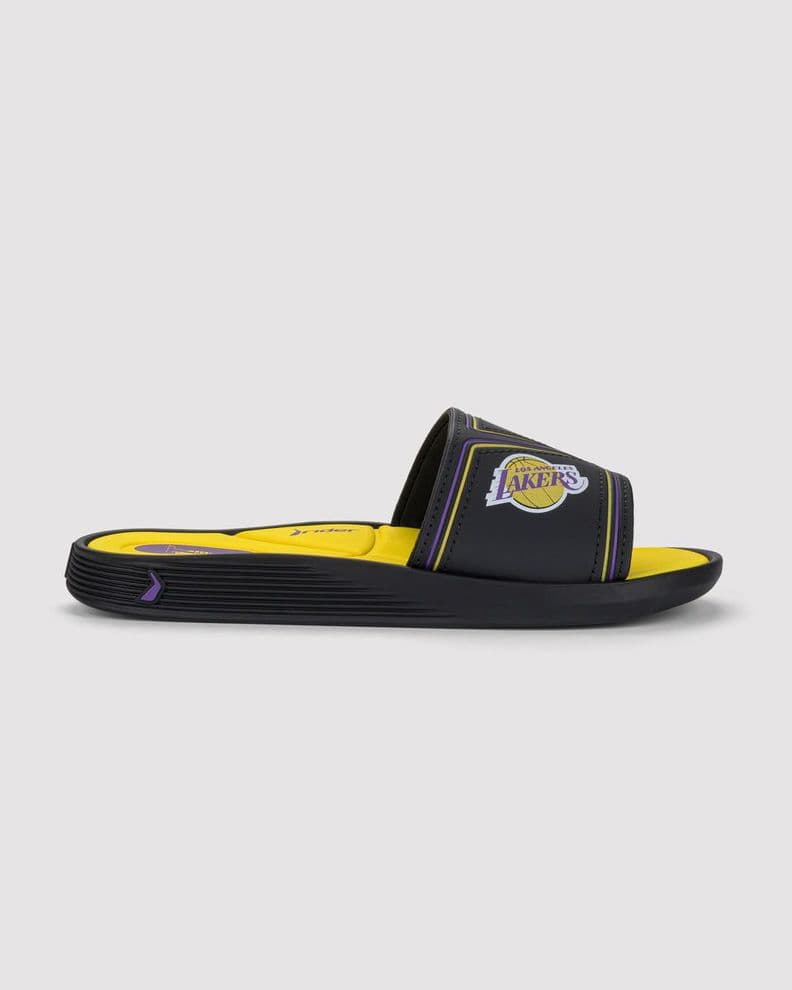 Sandalia Hombre Negro/Amarillo Lakers Pump Rider 44 45