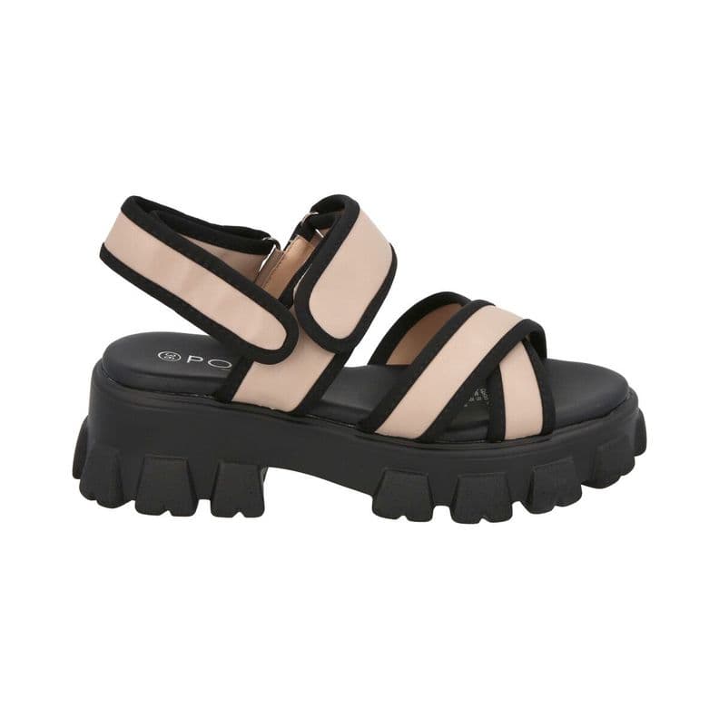 Sandalia Mujer Nude Plataforma Mixen 22 Police Negro CL 35