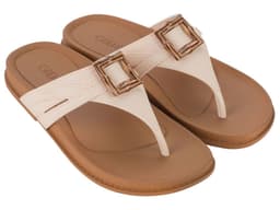 Sandalia Mujer Hueso Abracar Grendha Beige CL 38