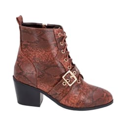 Botin Mujer Marron Taco Medio Lezzard Police Cafe CL 37