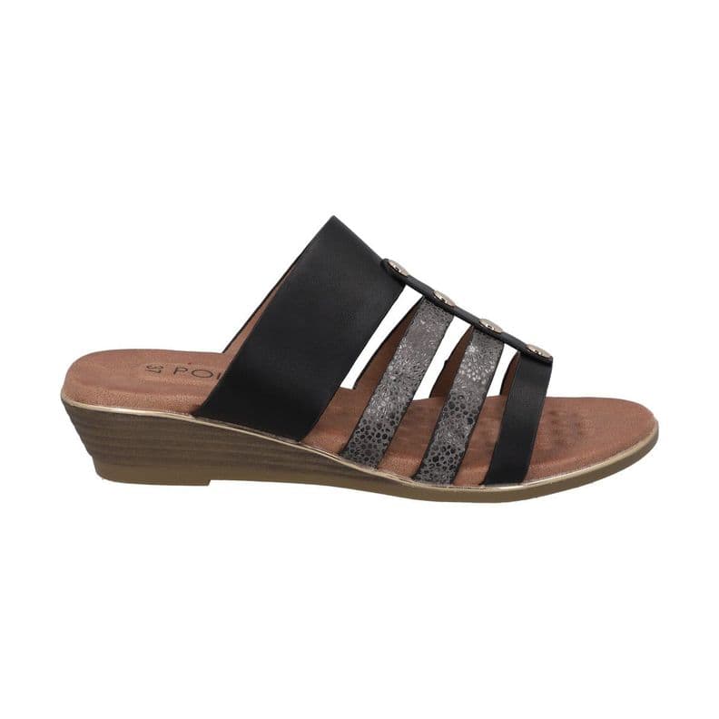 Sandalia Mujer Negro Ines Police CL 40
