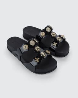 Sandalia Negro Mujer Charms Zaxy 34 35