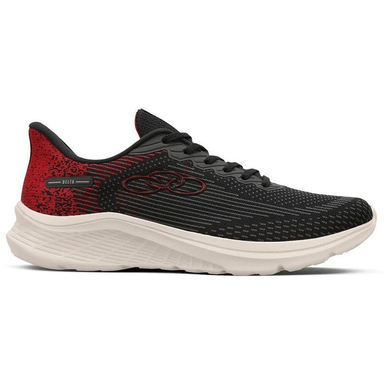 Zapatilla Hombre Delta Negro/Rojo CL 44