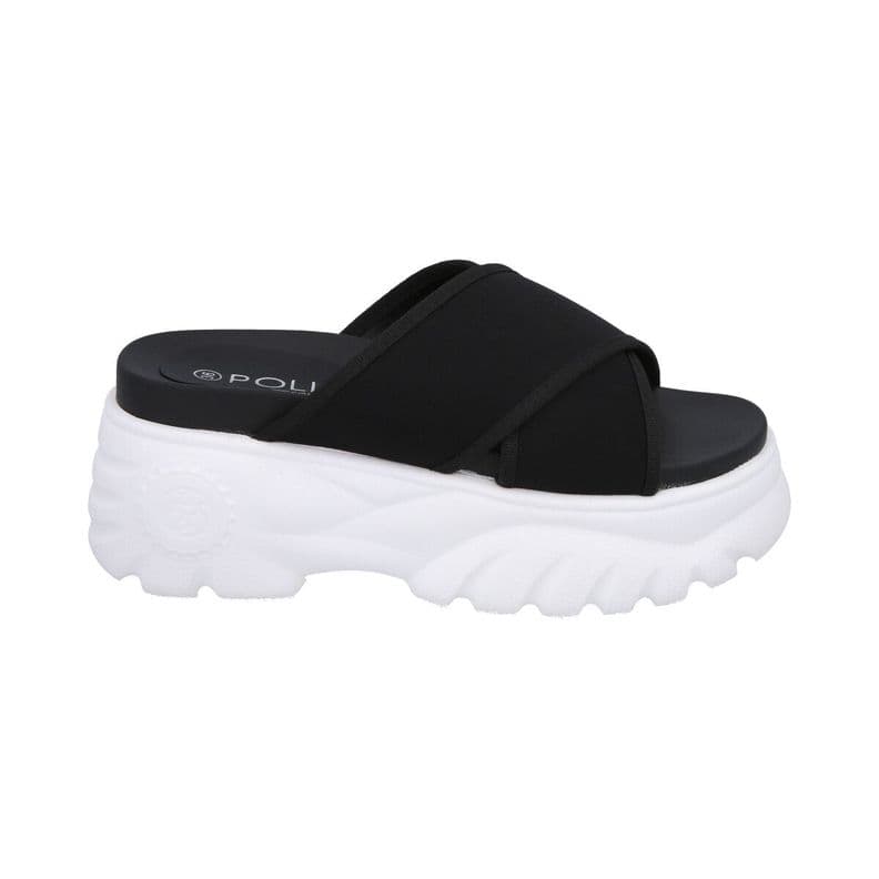 Sandalia Mujer Negro Plataforma Mixen Police 35